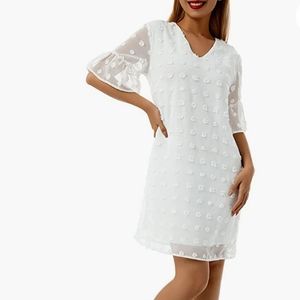 🆕️🚫🏷 Sheer Pompom Dress🆕️🚫🏷